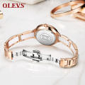 OLEVS Brand Women Chronograph Moment Quartz WristWatch Young Girls Newest Fashion Dress Stainless Steel Watch